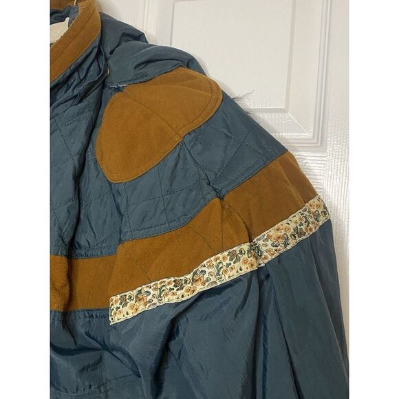 Vintage Julia Michaels Ski Jacket Winter Coat Hood Fur Trim Floral Y2K 90s - Picture 6 of 16